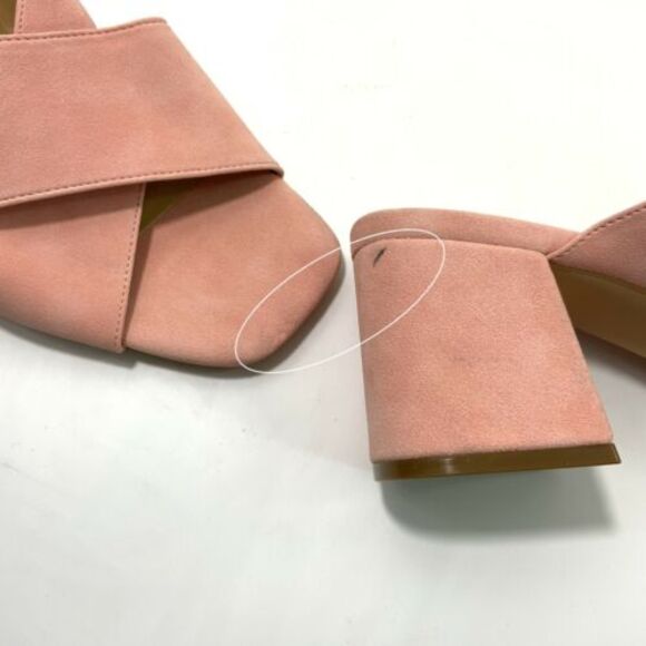 Nine West Pink Glimpse Criss Cross Strap Sandals Slip-on 9 - Picture 10 of 12